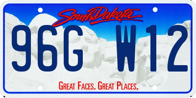 SD license plate 96GW12