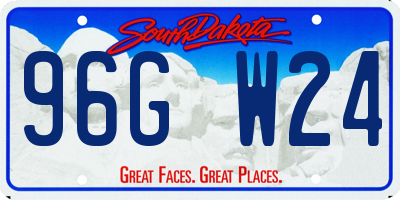 SD license plate 96GW24