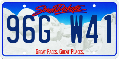 SD license plate 96GW41