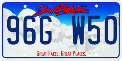 SD license plate 96GW50