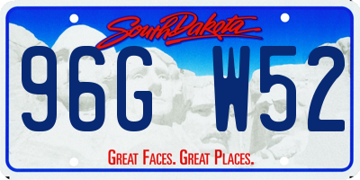 SD license plate 96GW52