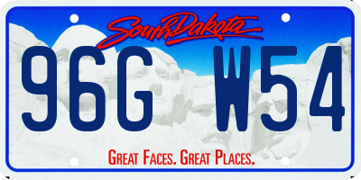 SD license plate 96GW54