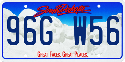 SD license plate 96GW56