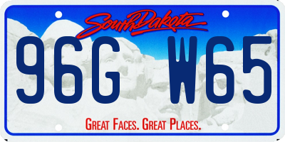 SD license plate 96GW65