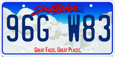 SD license plate 96GW83