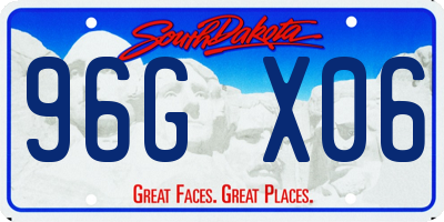 SD license plate 96GX06
