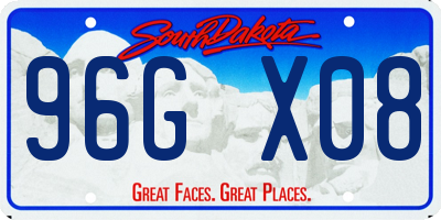SD license plate 96GX08