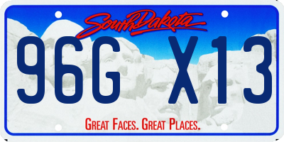 SD license plate 96GX13