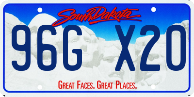 SD license plate 96GX20