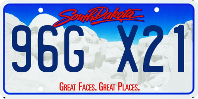 SD license plate 96GX21