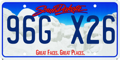 SD license plate 96GX26