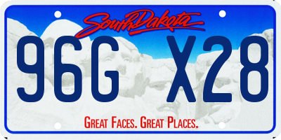 SD license plate 96GX28