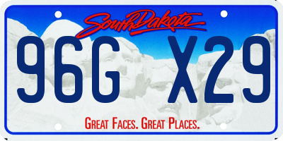SD license plate 96GX29