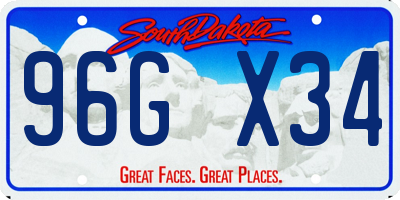SD license plate 96GX34