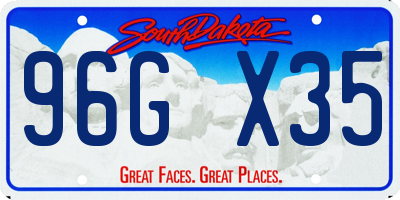 SD license plate 96GX35