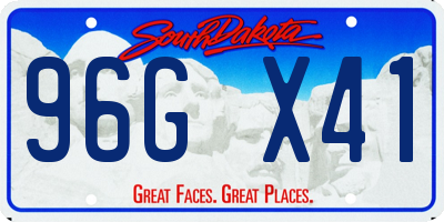 SD license plate 96GX41