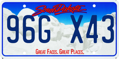 SD license plate 96GX43