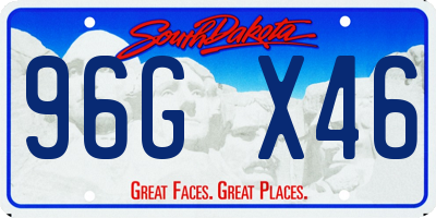 SD license plate 96GX46