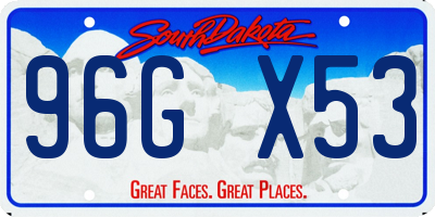 SD license plate 96GX53
