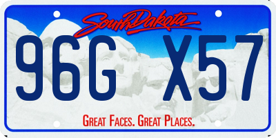 SD license plate 96GX57
