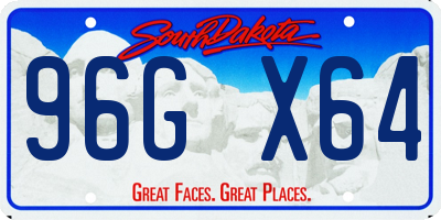 SD license plate 96GX64