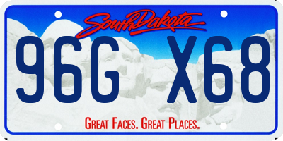SD license plate 96GX68