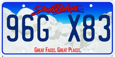 SD license plate 96GX83