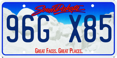 SD license plate 96GX85