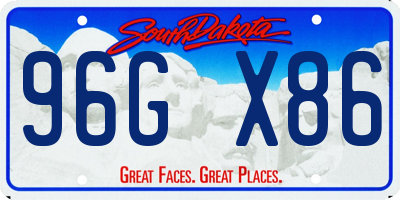 SD license plate 96GX86
