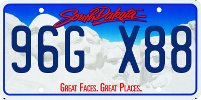 SD license plate 96GX88