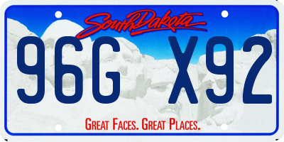 SD license plate 96GX92