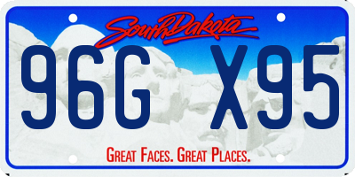 SD license plate 96GX95
