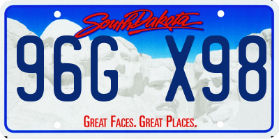 SD license plate 96GX98