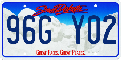 SD license plate 96GY02