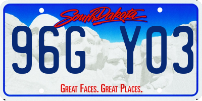 SD license plate 96GY03
