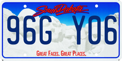SD license plate 96GY06