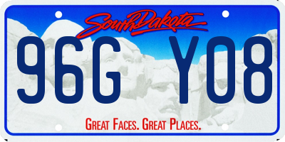 SD license plate 96GY08