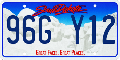 SD license plate 96GY12