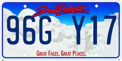 SD license plate 96GY17