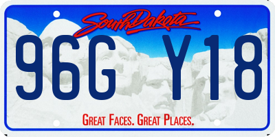 SD license plate 96GY18
