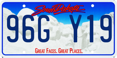 SD license plate 96GY19