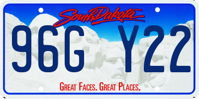 SD license plate 96GY22