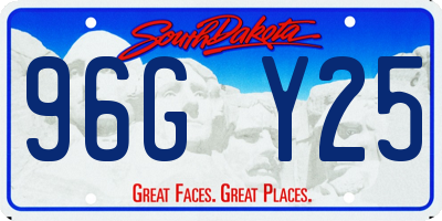 SD license plate 96GY25