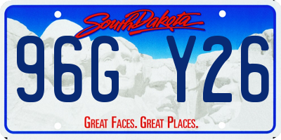 SD license plate 96GY26