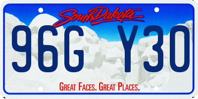 SD license plate 96GY30