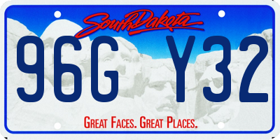 SD license plate 96GY32