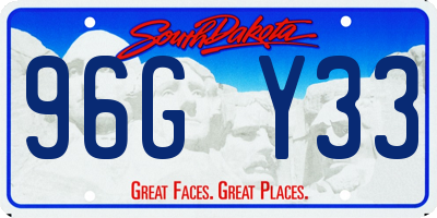 SD license plate 96GY33