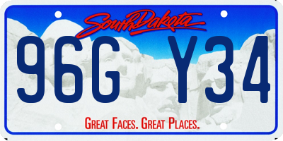 SD license plate 96GY34