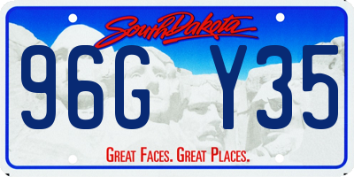 SD license plate 96GY35