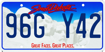 SD license plate 96GY42